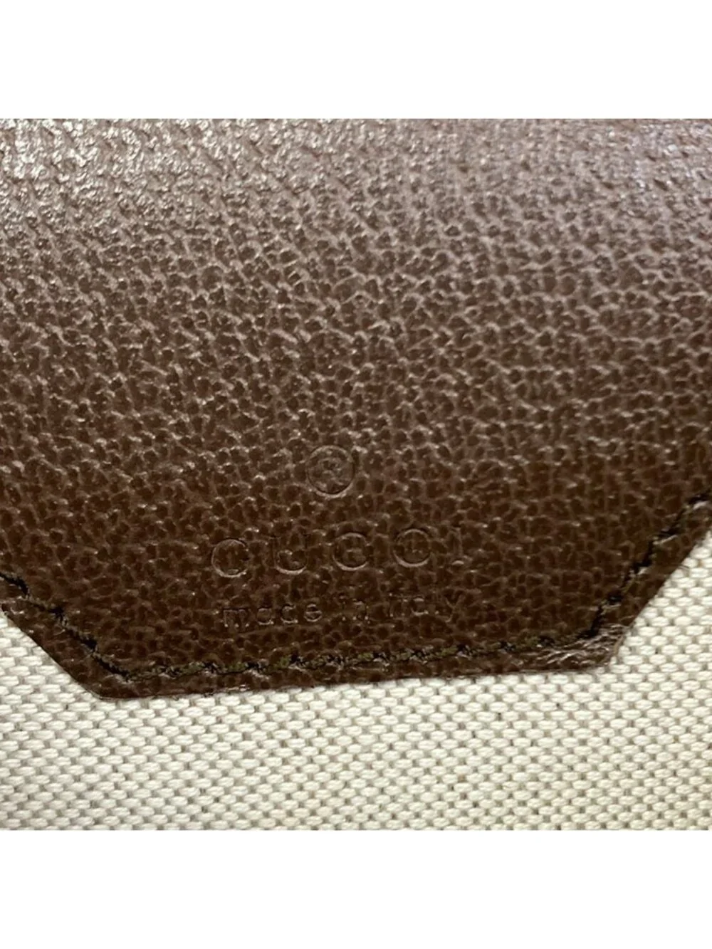 ★SOLD★ Gucci Shoulder Bag Horsebit Beige Dark Brown Multi Leather - Picture 8 of 15